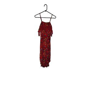 No Boundaries Floral Lace Dress Red Medium